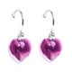 thumbnail image 1 of Aretes Zvezda Heart color Fuchsia plata .925 Zvezda ZAR-HEAR10-FUC, 1 of 4