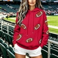 thumbnail image 2 of CAIXIA Game Day Sweatshirt for Women Football Funny Graphic Print Hoodies Casual Fall Season Pullover Tops with Pockets, 2 of 7