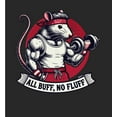 thumbnail image 2 of All Buff no Fluff Gym Rat Youth Black Long Sleeve Hoodie-Medium, 2 of 6