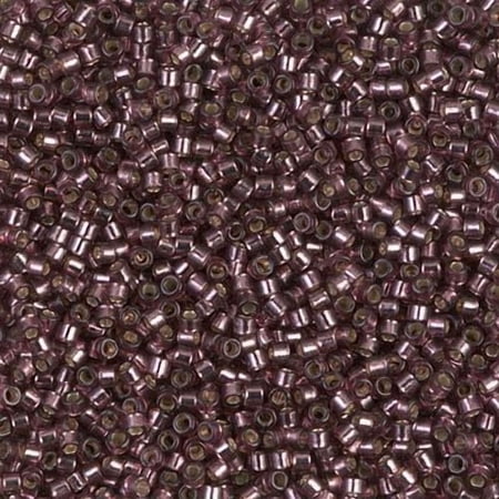 Miyuki Delica Seed Beads DB2170 11/0 Duracoat Silver Lined Raisin 7.2 Grams