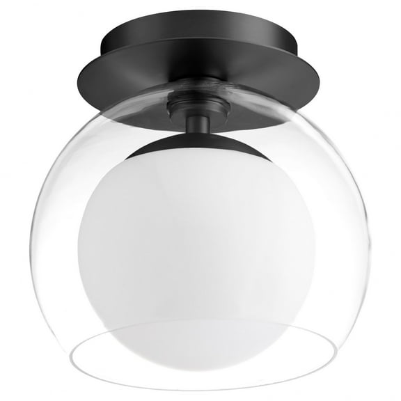 3626-9-59-Quorum Lighting-1 Light Flush Mount In Mid Century Modern Style-8.5 Inches Tall and 8.63 Inches Wide-Matte Black Finish