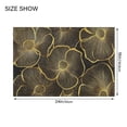 thumbnail image 4 of Yayeee Bath Rug for Bathroom Floor Non Slip Rectangle Fluffy Soft Absorbent Mat, 16"x24", Black Flower Pattern, 4 of 7
