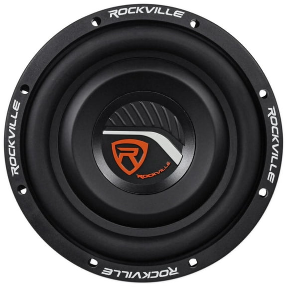 Rockville W8T4-S2 8" Shallow Mount 1000 Watt Slim Car Audio Subwoofer 2-Ohm Sub