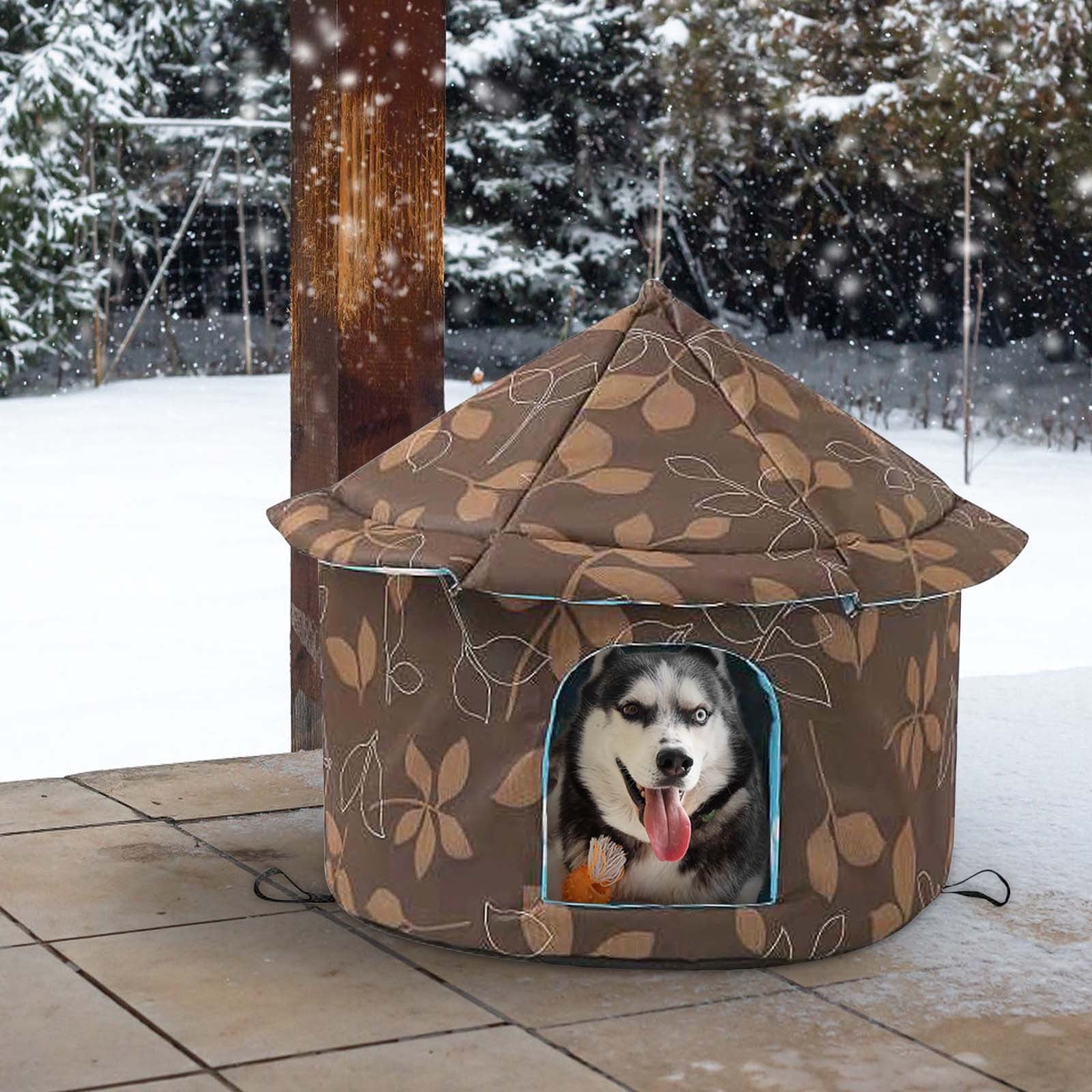 Outdoor Cat House,Winter Pet House Outdoor,Stray Cats Shelter,Foldable Cat House for Feral Cats Dogs,Oxford Cloth Insulated Waterproof Thicken Cats Tent Beds for Kitten Puppy