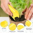 thumbnail image 2 of Uxcell 3-Pack Cucharas de Tierra para Bonsáis, Palas de Plástico para Jardín, Cucharas de Cubo para Trasplante [Amarillo], 2 of 7