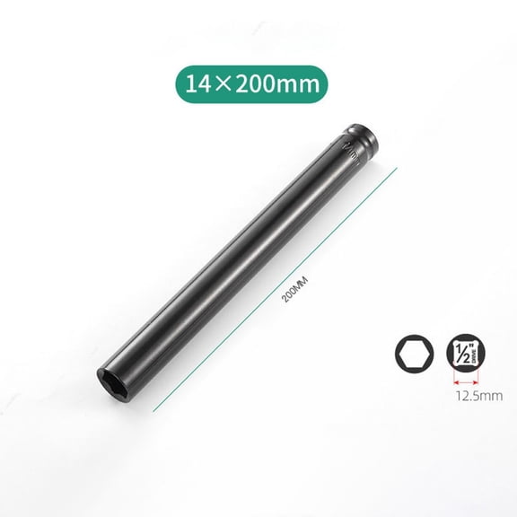 200mm 1/2 Drive Socket Impact Wrench Driver Hex Head Adapter Spanner Converter