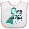 thumbnail image 3 of Inktastic I Wear Teal for My Grandma Boys or Girls Baby Bib, 3 of 4