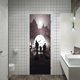 thumbnail image 3 of Pegatinas para puerta con la imagen de zombis en 3D de Halloween, 30 x 79 pulgadas, papel tapiz realista para puerta con zombis, 3 of 5