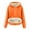 Orange, variant on cocolona Womens Fleece Hoodies Winter Warm Long Sleeve Hooded Sweatshirts Fashion Casual Solid Color Pullover Tops