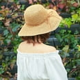 thumbnail image 2 of SikaFu Korean Version Foldable Handmade Large Brimmed Straw Hat For Women, Versatile In Summer, Fresh And Refreshing, Beach, Sun Protection And Sunshade Hat For Summer, 2 of 8