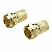 6PK-RCA VH59N Coaxial F Twist On End Connector, 2-Pack