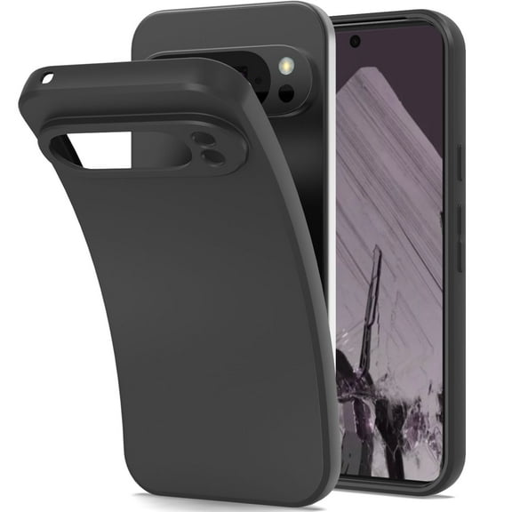 CoverON For Google Pixel 9 / Pixel 9 Pro Phone Case, Flexible Slim Lightweight TPU Minimal Cover, Black