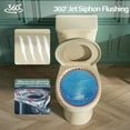 thumbnail image 4 of TICOZE Tall Toilet 17 Inch for Seniors, Extra High Toilet, Comfort Bowl Heigh 17", Two-Piece Single Flush 1.28 GPF, 12 Inch Rough-in, Bone Color, for Small Bathroom, 4 of 9