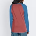 thumbnail image 5 of Generic Womens Long Sleeve Tops Workout Jersey Shirts Baseball Style Raglan Tshirts Casual Color Block Tees Comfy Steetwear, 5 of 5