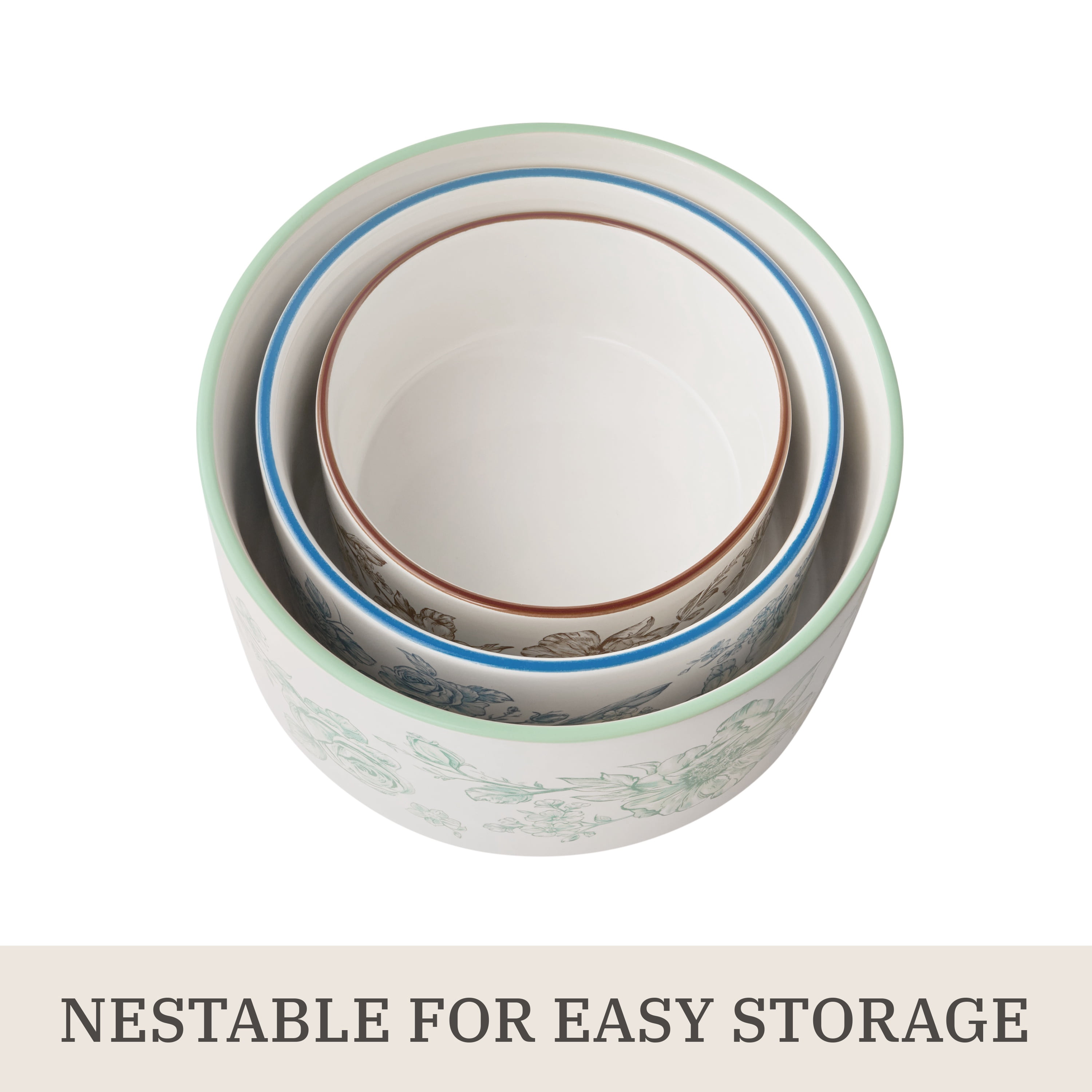 The Pioneer Woman Agatha 6-Piece Nesting Baker Set With Lids