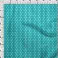 thumbnail image 3 of oneOone Polyester Lycra Turquoise Blue Fabric Leaves & Floral Block Sewing Material Print Fabric By The Yard 56 Inch Wide, 3 of 4