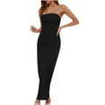 thumbnail image 2 of Gspmoly Robes pour Femmes, Mode Femmes Été Couleur Sans Manches Poitrine Enveloppée Taille Haute Élastique Dos Ouvert Robe de Soirée Aguichant Robes de Fête pour Femmes jusqu'à 65 % de Rabais, 2 of 5