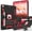 7, variant on iPad 9th Generation Case, iPad 8th Generation Case, iPad 7th Gen Case, iPad 10.2"2021/2020/2019 Case, 3 in 1 Heavy Duty Ruggedproof Protective Cover with Stand Pen Holder, Red/Black