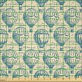 thumbnail image 2 of Ambesonne Blue Beige Fabric by the Yard Microfiber, Sketch Air Balloon, 2 Yards, Navy Blue and Beige, 2 of 2