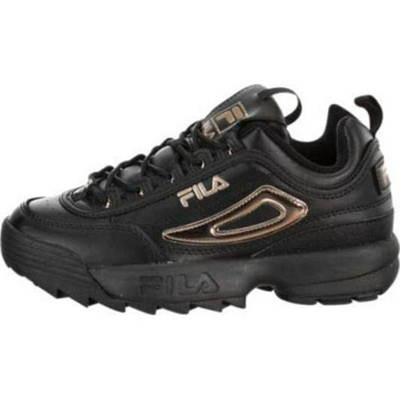 Fila Womens Disruptor II Leather Low Top Lace Up Fashion Sneakers