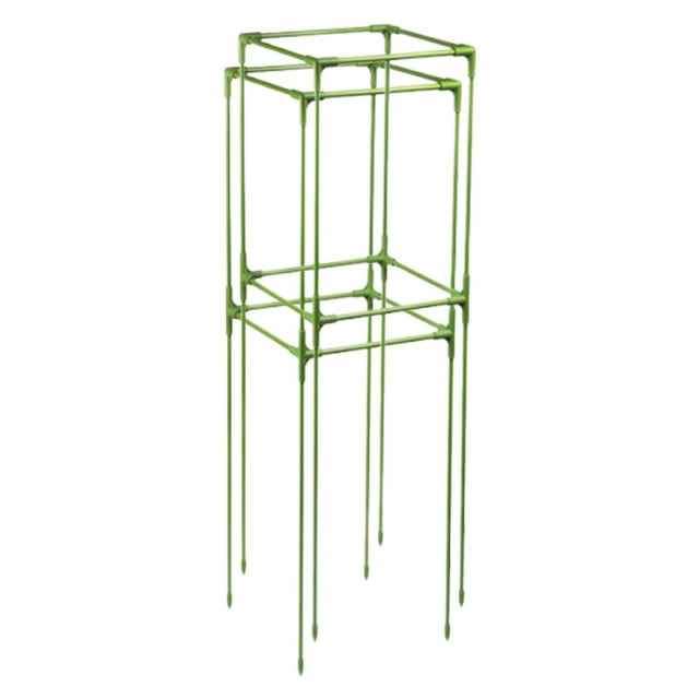jinwen 2 Pcs Léger Résistant aux Intempéries Carré Jardin Treillis de Support pour Tomates 27cmx27cmx82cm