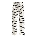 thumbnail image 4 of BWASD Pants for Women Halloween Bat Print Wide Leg Pants with Pockets Comfy Baggy Holiday Party Loungewear Casual Loose Soft Pajama Bottoms Home Daily Wear | L Size, 4 of 6