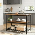 thumbnail image 3 of VASAGLE Kitchen Storage Island 3-Tier Kitchen Shelf Organizer Kitchen Baker’s Rack Coffee Bar Rustic Brown & Black, 3 of 10