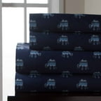 elite home products hotel coastal microfiber print 4 piece sheet se