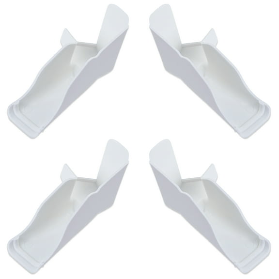 Leisure Coachworks 4 Pack White RV Rain Gutter Spout Extensions 3 1/2 inch