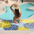 thumbnail image 7 of GZHJMY Beach Towel for Women Girls, Yellow and Blue Leaf Silhouette Bath Towel, Oversized Lightweight Sport Towel, 31x63 Inch, 7 of 7