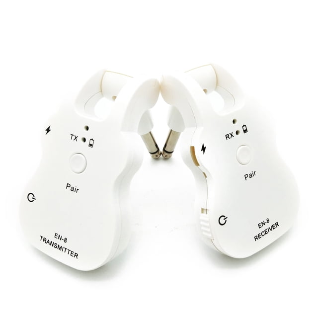 Graflsoa UHF Rechargeable Wireless Guitar Transmitter and Receiver System for Electric Bass and Violin, Compact and Portable with Rotatable Plug, Multiple Color Options