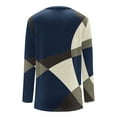 thumbnail image 5 of FAIWAD Women's Long Sleeve Tunic Tops Round Neck Color Block Plus Size Comfy Pullover Tops, 5 of 5