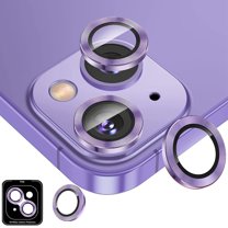 Dteck for iPhone 14 Plus Camera Lens Protector, for iPhone 14 Camera Lens Protector, Individual Metal Anti Scratch HD Clear Case Friendly Tempered Glass Camera Cover,Purple