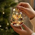 thumbnail image 4 of Glowing Christmas Story Ornament, Light-Up Mini Holiday Scene with Warm LED Light, Festive Keepsake Gift for Home Christmas Party Decoration,F-B, 4 of 7