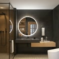 thumbnail image 6 of STARLEAD 32 inch Large Round LED Bathroom Mirror with lights,Dimmable,Touch,Wall Mounted,Anti-Fog,with Bluetooth, 6 of 8