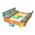 thumbnail image 5 of Covered Convertible Cedar Sandbox with Two Bench Seats - Natural/Green, 5 of 10