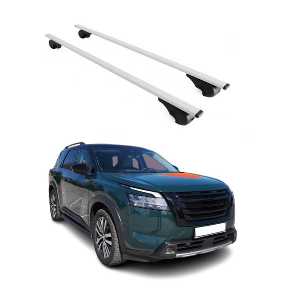 OMAC Roof Rack Cross Bar for Nissan Pathfinder 2021-2023, Roofrop Cargo Carrier, 2 Pieces, Silver
