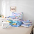thumbnail image 6 of meiyoeat ocean Monogram E Print 7 Pieces Full Size Bedding Sets,Colorful Mermaid Tail Full Size Bed in a Bag,Reversible, 6 of 7