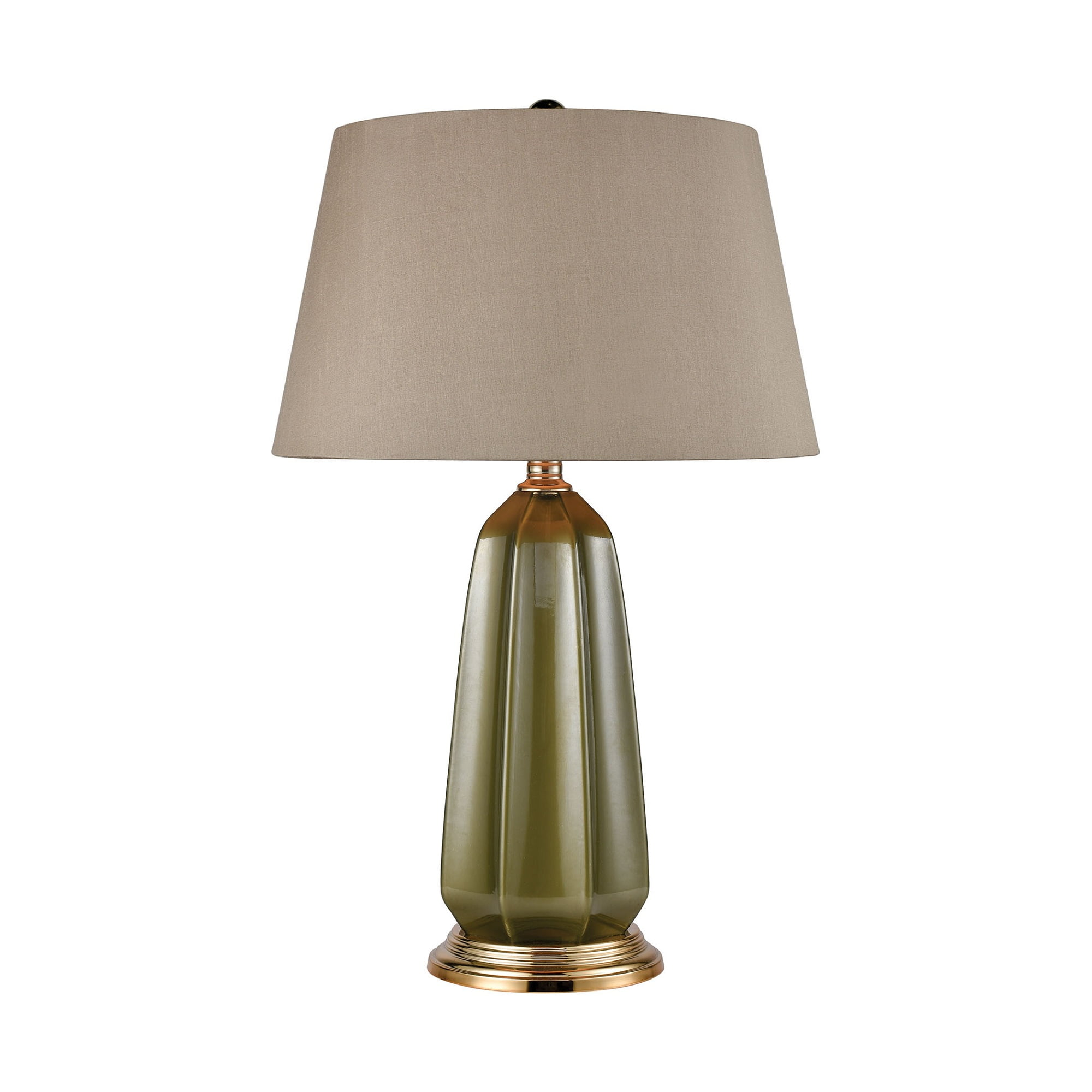 olive green table lamp