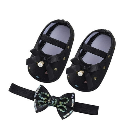 

Little Child Shoes Soft Sole Toddler Shoes Hanging Pearl Cute Bow Princess Shoes Headband Set Toddler Dress Shoes Girls Size 8 6 Toddler Shoes Boys
