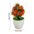 thumbnail image 3 of Leodye 1PCS Fake Plastic Potted Plant with Pot Small Tabletop Faux Floral Decor for Household Kitchen Bar office Indoor Display -7.87x3.94x3.94in, 3 of 6