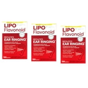 Lipo Flavonoid Ear Ringing Relief Supplement, Clinically Tested Ingredients, 100 Caplets (pack of 3)