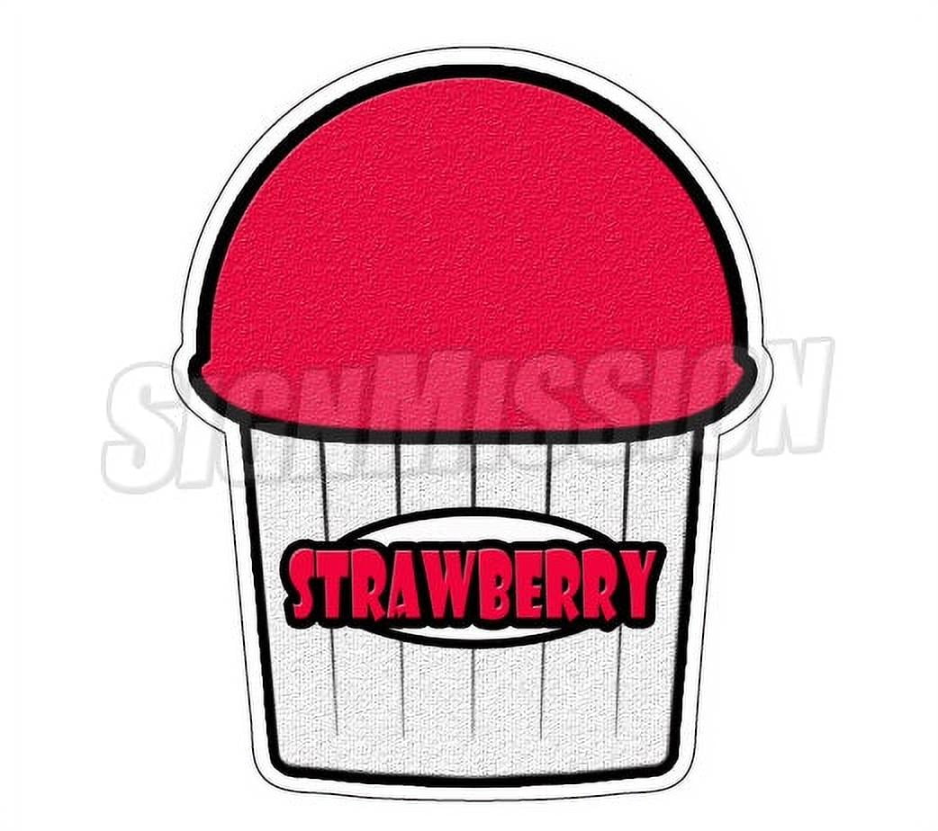 Cherry Shaved Shave Ice Snow Cone Decal 7" Concession Food Truck Vinyl Sticker 