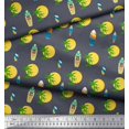 thumbnail image 2 of Soimoi Rayon Fabric Skull,Sun & Palm Tree Nature Print Fabric by The Yard 56 Inch Wide, 2 of 3