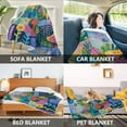 thumbnail image 2 of Yayeee Throw Blanket for Couch Soft Warm 50" x 60" Sofa Chair Bed Decoration, Art Plants, 2 of 7