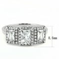 thumbnail image 2 of Luxe Jewelry Designs Stainless Steel Women's Engagement Three Tone Ring with Cubic Zirconia - Size 5, 2 of 4