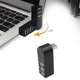 thumbnail image 3 of Hub de 3 puertos de alta velocidad USB 2.0 Mini adaptador divisor giratorio PC portátil Lector de tarjetas de disco U Lector de tarjetas USB Hub Inevent EL1760-00B, 3 of 6