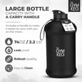 thumbnail image 3 of THE GYM KEG 74oz Half Gallon Water Bottle with Carry Handle, Leakproof, Eco-friendly, Tritan BPA Free Plastic (Stealth Black), 3 of 9