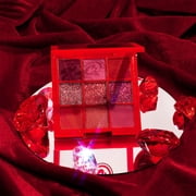KimChiChic Beauty Jewel Collection Shadow Palette, 9 Pigmented Blendable Long Lasting Shadow Palette, Includes Jewel Stickers, Ruby