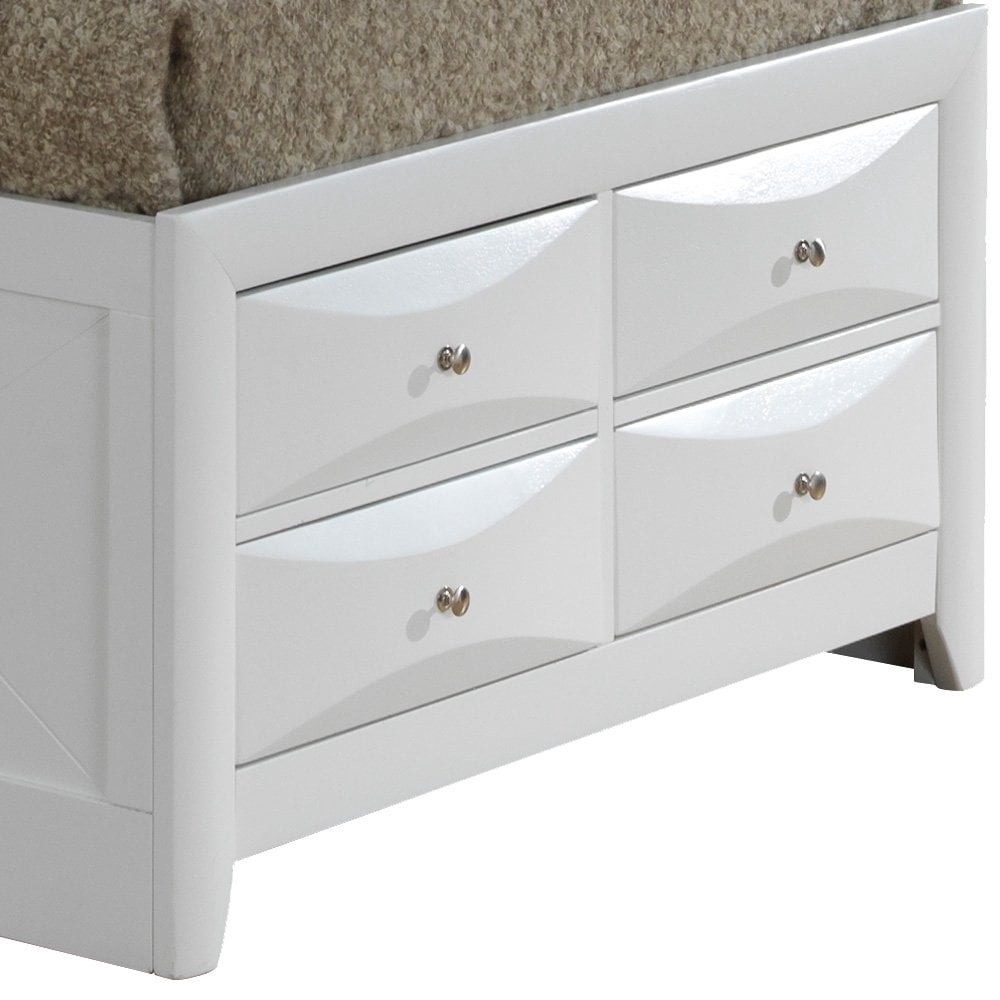 Glory Furniture G1570G-TSB3 White Twin Storage Bed